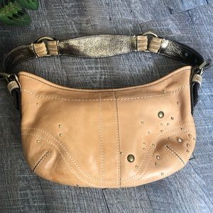 COACH Authentic Hobo Stud Vachetta Leather Purse